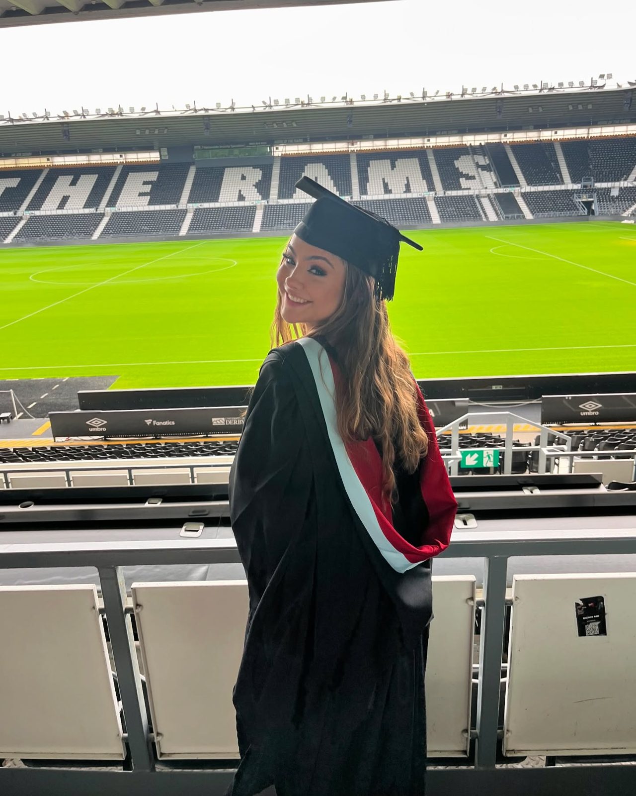 Beth in her graduation gown